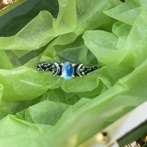 Elegant Silver Opal Ring